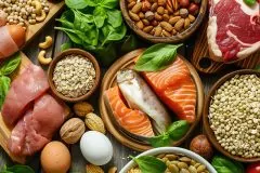 top-view-high-protein-foods-bodybuilders